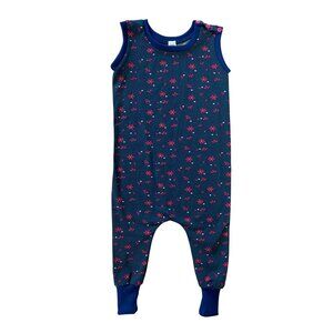 Handmade boutique floral print shoulder snap romper NEW size 18 months